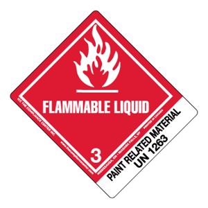 Hazard Class 3 – Flammable Liquid, Worded, Vinyl Label