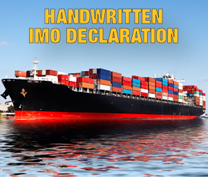 Handwritten IMO Declaration
